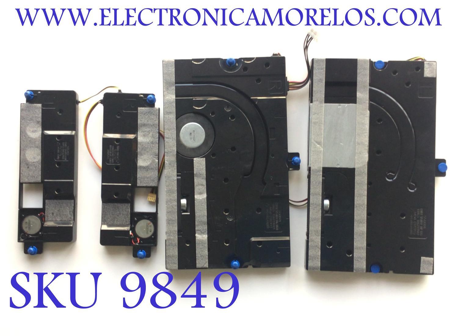 KIT DE BOCINAS PARA TV SAMSUNG / NUMERO DE PARTE BN96-50552A / BN96-50552C / BN96-50550A / BN63-18629X001 / BN63-18622X001 / 6Ω 10W / MODELOS QN55Q80TAFXZA AC02 / QN65Q80AAFXZA BA03	